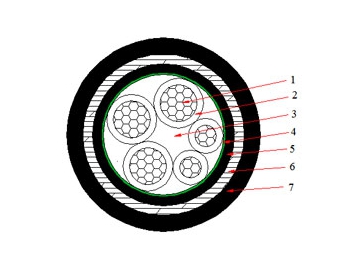 Câble NYBY 0.6/1 kV (CU/PVC/STA/PVC)