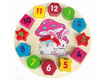 Puzzle en bois horloge