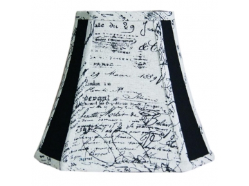 Abat-jour en Lin/soie, pagode asymétrique, côté blanc noir Modèle Numéro:DJL0356