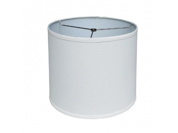 Abat-jour en lin de style cylindrique, blanc à ruban ModelNumber:DJL0536
