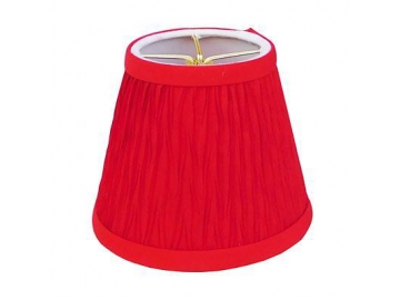 Abat-jour contrecollé, rouge plissé à pince Modèle Numéro:DJL0416