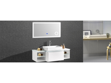 Meuble de salle de bain polyvalent avec miroir LED IL1906