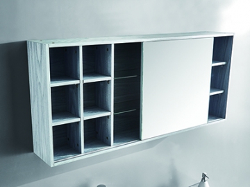 Meuble de salle de bain suspendu simple vasque avec miroir IL1968