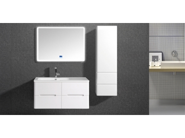 Meuble simple vasque mural avec miroir IL307