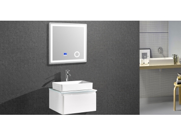 Meuble de salle de bain de petite taille avec miroir lumineux LED IL-1909