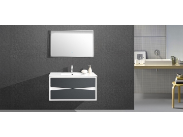 Meuble de salle de bain avec miroir rectangulaire IL-1911
