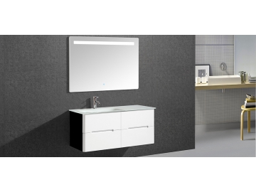 Meuble de salle de bain suspendu avec miroir IL-307B