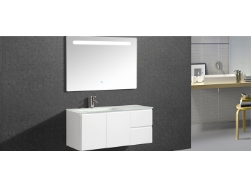 Meuble de salle de bain suspendu avec miroir IL-309