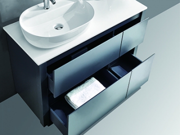 Meuble de salle de bain sur pieds avec miroir IL-1931