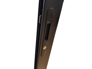 Fenêtre coulissante aluminium, avec barres de renfort en aluminium