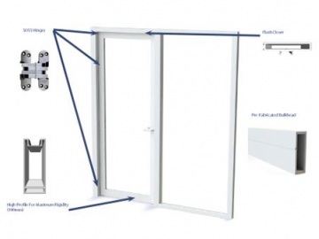 Porte coulissante aluminium, suspendue et robuste