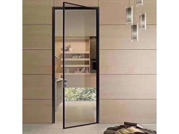 Porte battante en aluminium, Vantail de porte simple