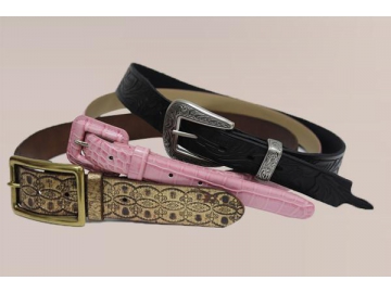 Ceinture en cuir estampé