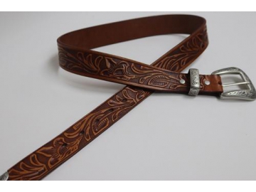 Ceinture en cuir estampé