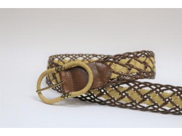 Ceinture en cuir tressé à la main, Ceinture tissée