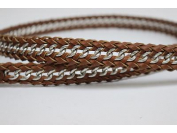 Ceinture en cuir tressé à la main, Ceinture tissée