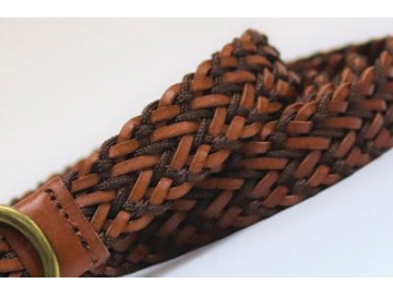 Ceinture en cuir tressé à la main, Ceinture tissée
