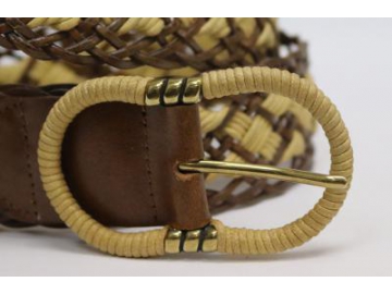 Ceinture en cuir tressé à la main, Ceinture tissée