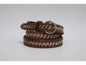 Ceinture en cuir tressé à la main, Ceinture tissée