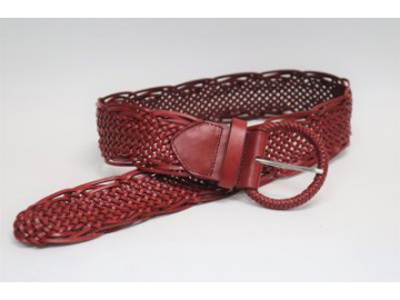 Ceinture en cuir tressé à la main, Ceinture tissée