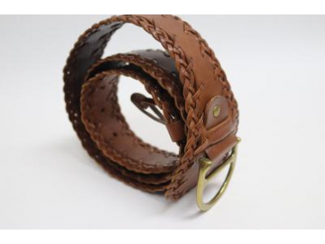 Ceinture en cuir tressé à la main, Ceinture tissée