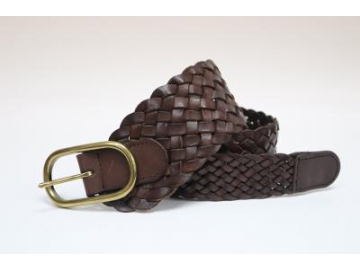 Ceinture en cuir tressé à la main, Ceinture tissée