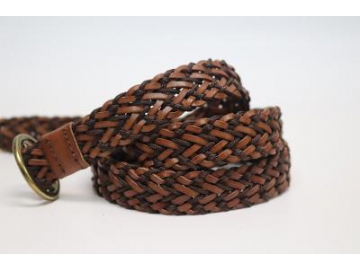 Ceinture en cuir tressé à la main, Ceinture tissée