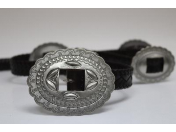 Ceinture en cuir tressé à la main, Ceinture tissée