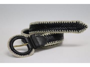Ceinture en cuir tressé à la main, Ceinture tissée