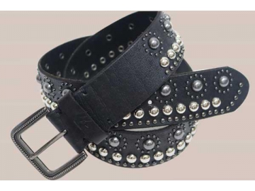 Ceinture en cuir cloutée, Ceinture à rivets