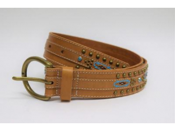 Ceinture en cuir cloutée, Ceinture à rivets