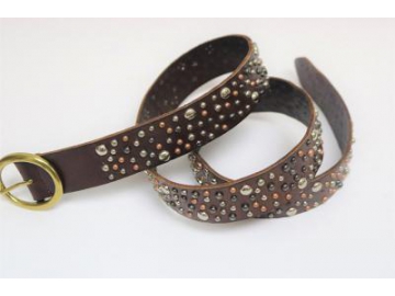 Ceinture en cuir cloutée, Ceinture à rivets