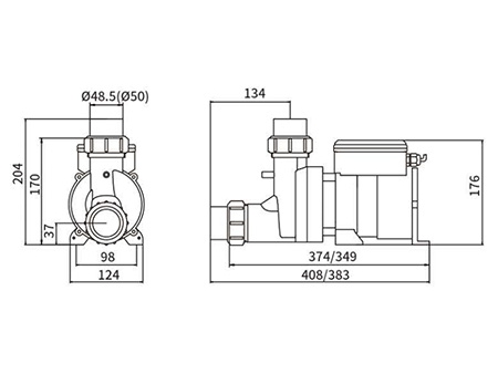 Pompe de baignoire de massage SPA, DXD-8A