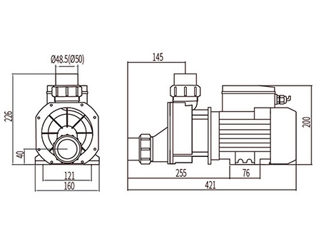 Pompe de baignoire de massage SPA, DXD-310E