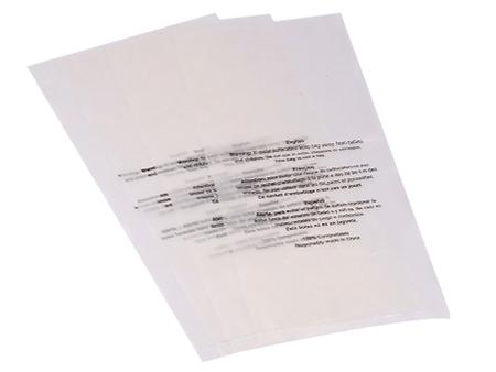 Sac avec avertissement de suffocation