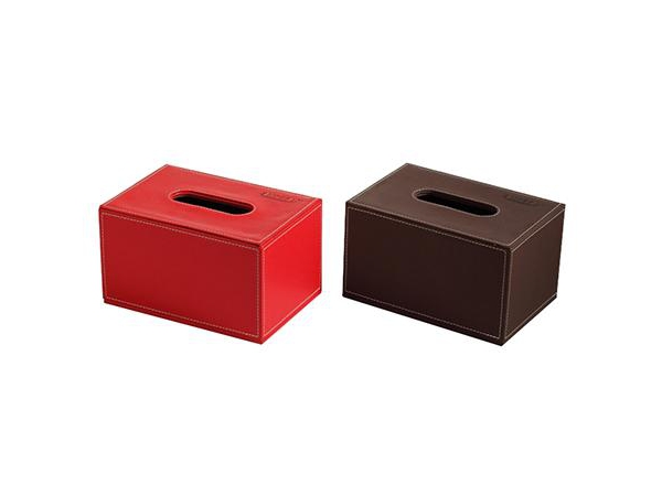 Boîte à Mouchoirs En Cuir PU - Distributeur Mouchoirs Carré | Noir - Déco Bureau Et Maison