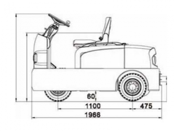Chariot tracteur électrique, 6T