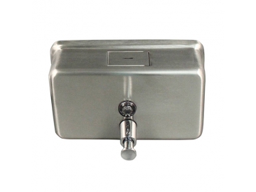 Distributeur de savon manuel 1200 ml, horizontal et vertical en acier inoxydable