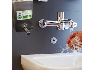 Distributeur de savon manuel 1200 ml, horizontal et vertical en acier inoxydable