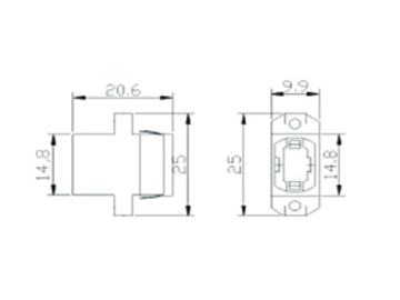 Adaptateur fibre optique MPO