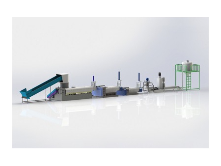 Ligne de granulation plastique avec compacteur