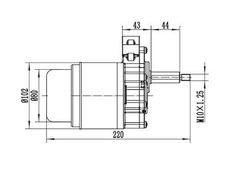 Moteur d'entraînement 250W (2800 RPM), moteur à balais PMDC ZD101AZ1