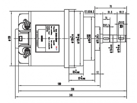 Moteur d'entraînement - à déplacement horizontal 900W, moteur à balais PMDC ZD120A2