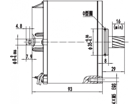Moteur d'entraînement - à déplacement horizontal 550W, moteur à balais PMDC ZD109A3
