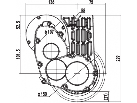 Ensemble moteur 500W, ZD109A8-JS13S