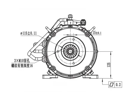 Moteur d’Entraînement de Levage 28000W, Moteur Sans Balais PMDC TR210BXF