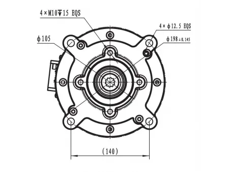 Moteur d’Entraînement de Levage 11000W, moteur Sans Balais PMDC TR155BL
