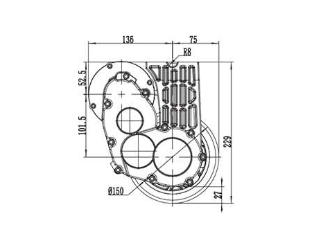 Ensemble moteur 500W (Moteur sans balais PMDC) TZ090AH1-JS13S