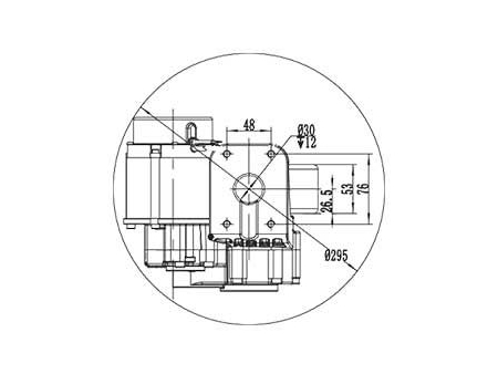 Ensemble moteur 500W (Moteur sans balais PMDC) TZ090AH1-JS13S