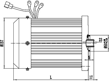 Moteur d'entraînement 1000-1200W, Moteur sans balais PMDC TF133BH